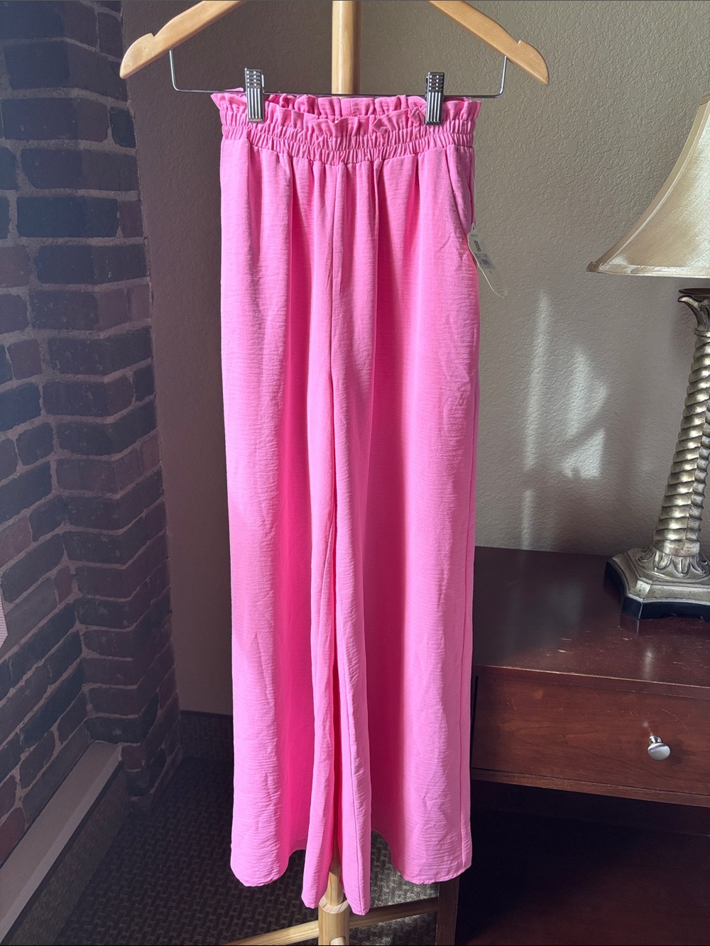 Altar'd State Hot Pink Wide Leg Elastic Waist Pants Size XS
